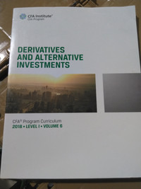 Derivatives and Alternative Investments CFA 2018 Level 1 Vol 6