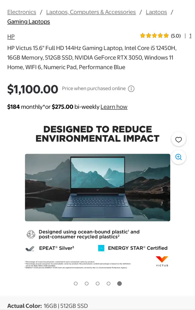 HP Victus 15,7" 3050RTX 6GB 144hz 1s 16G Ram in Laptops in City of Montréal - Image 4