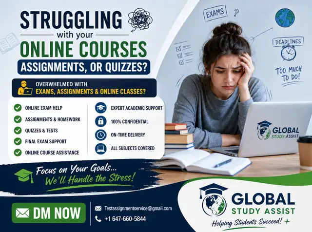 Online Courses Exams & Major Assignment Assistance 100% Pass