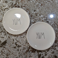 Rae Dunn 'YUM' Appetizer Plates 