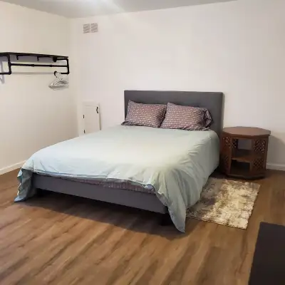 I have a furnished basement room for rent with its own entrance and a half bathroom. Shower and laun...