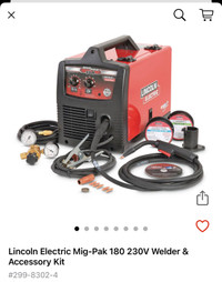 New Lincoln electric 180 mig pak welder