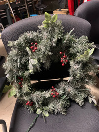 NEW.  Two. Beautiful Light up Christmas Wreaths 