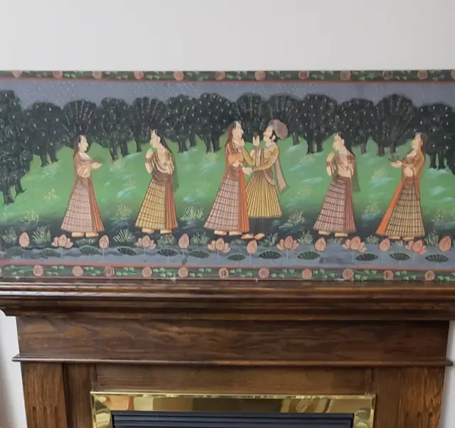 Mughal miniature painting on canvas in Arts & Collectibles in Ottawa - Image 3