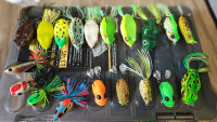Hollowbody Frogs , poppin frog's,  bass fishing lures