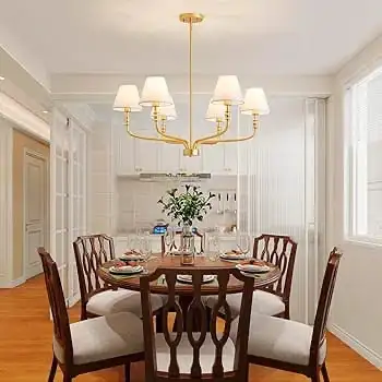 SAINT MOSSI 6-Light Gold Chandelier - Model SM-DY-24003 in Indoor Lighting & Fans in City of Toronto - Image 3