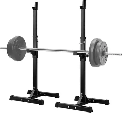 Lanmu Barbell Rack 2PCS Gym Family Fitness Adjustable Squat Rack, View more