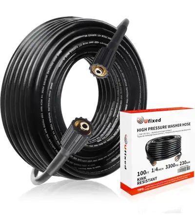 Pressure Washer Hose 100FT 1/4 Inch 3300 PSI, Power Washer Hose , View more