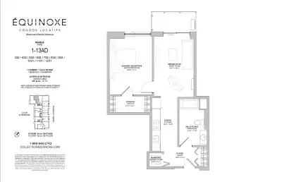 reprise de bail 3 1/2 Equinoxe Laval Centropolis 1600$
