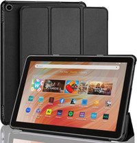 Leather Cover & Screen Protector for Amazon Fire HD 10 2023