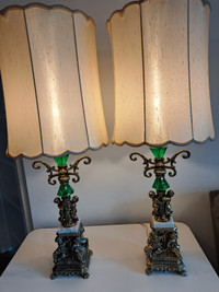Lampe de table vintage motif ange Chérubin