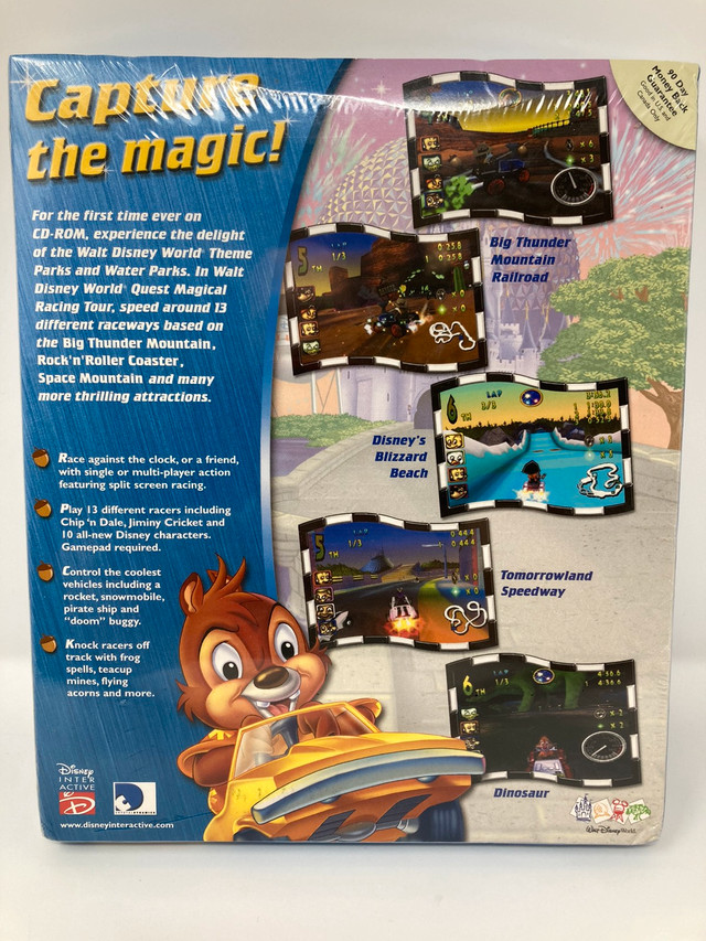 Walt Disney Magical Racing Tour Sealed Big Box PC Game dans Jeux pour PC  à Région des lacs Kawartha - Image 2