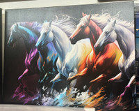 3x4 ft canvas multi color horses 