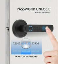 Biometric fingerprint or digital keypad passcode entry door lock