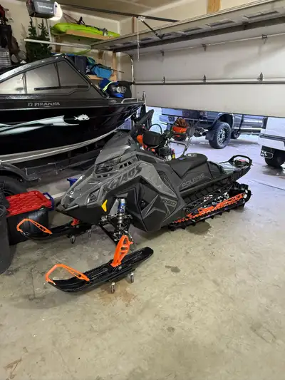 2024 khaos 155 slash 2.75 Bwpr rear bumper Linq Jerry can Mbrp trail exhaust Polaris tunnel bag and...