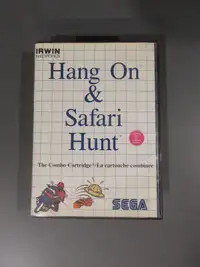 Cartouche de jeu Hang On & Safari Hunt pour Sega Master