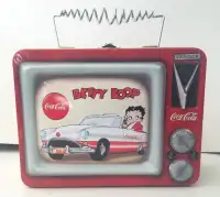 Betty Boop Coca-Cola Television Lunch Box Tin, Vintage 2000
