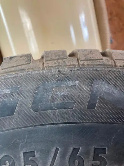 These tires are off a 2014 Dodge Journey. They have the rims on and fit from a 2012 Dodge van to 201...