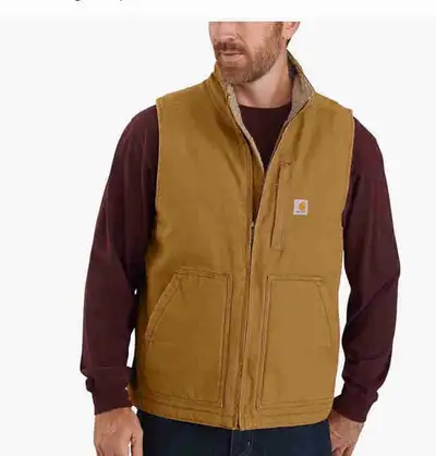 Carhartt mens Sherpa Lined Mock-neck Vest, View more