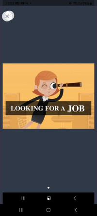 I am looking for a job. 