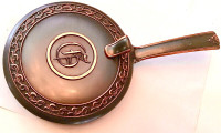 Collectable Vintage copper silent butler monogrammed with G