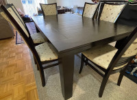 Extendable Dining Room Table Set- Seats 8