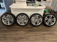 OEM BMW 397 Double Spoke Rims + Tires.  