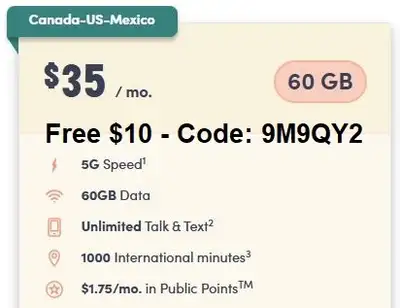 Enter code: 9M9QY2 when activating your sim card and receive $10 free into your account. This code w...