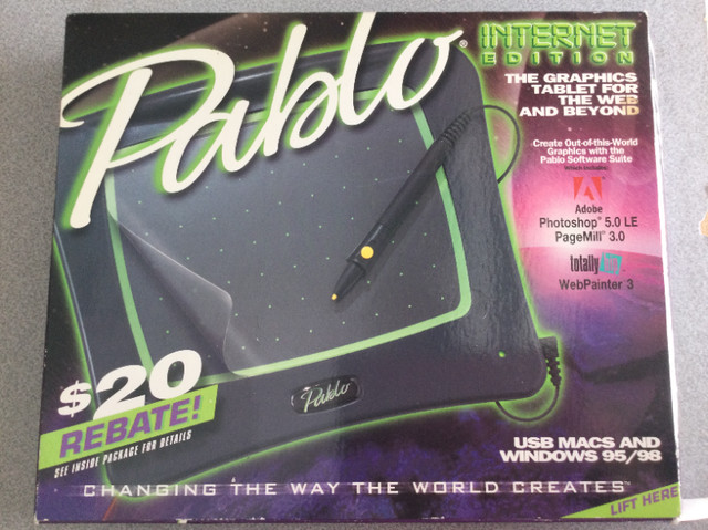 Vintage Pablo GRAPHICS TABLET Internet Edition Mac Windows 95-98 in iPad & Tablet Accessories in Oshawa / Durham Region - Image 2
