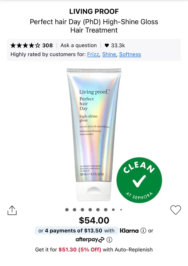 Mini Living Proof Perfect hair Day Treatment 30 ml