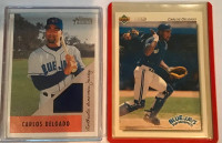 Blue Jays Great Carlos Delgado Game Used Jersey & Rookie Cards +