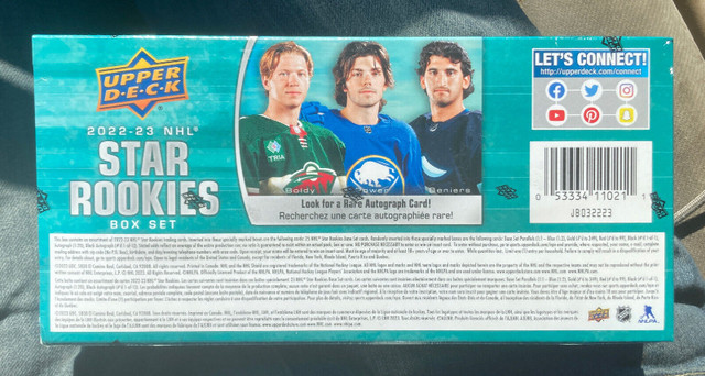 UPPER DECK … 2022-23 NHL STAR ROOKIES SET … SLAFKOVSKY, BENIERS in Arts & Collectibles in City of Halifax - Image 2