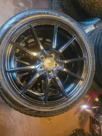 Set of rims and tires 5x112 jetta wheels