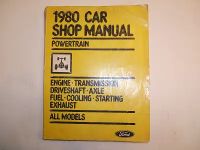 I have for sale several 1980 SERVICE MANUALS FOR FORD, LINCOLN, & MERCURY VEHICLES. They are in EXCE...