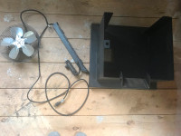 Wood stove pedestal and complete blower kit