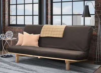 Futon Wood Frame - Great Condition - Used 2-3 times., View more