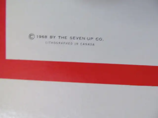 1968 PANCARTE SIGN AFFICHE ENSEIGNE SODA 7-UP 7UP PUBLICITE in Arts & Collectibles in Laurentides - Image 3