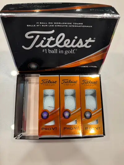 GOLF BALLS NEW TITLEIST PROV1 IN BOX!  9 BALLS. BRAND NEW!, View more