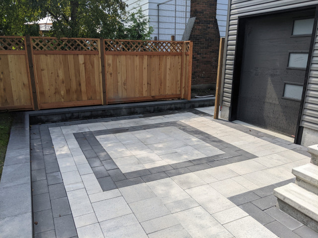 Aménagement extérieur  - Pavé uni, Muret, Patio, Clôture en bois - Gatineau in Interlock, Paving & Driveways in Gatineau