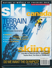 ORIGINAL SKI CANADA MAGAZINE NOVEMBER 2002