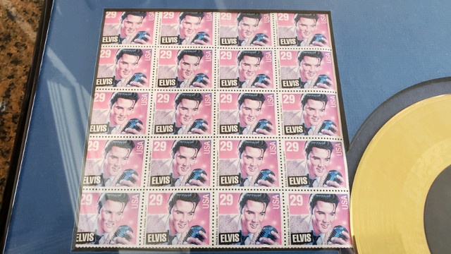 1993 Elvis Return to Sender US Postage Stamps + Gold Record in Arts & Collectibles in Kitchener / Waterloo - Image 3