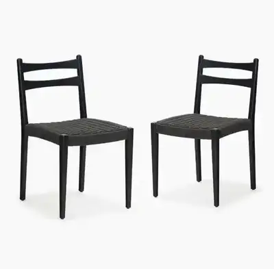New set of two dining chairs - ladder back, View more