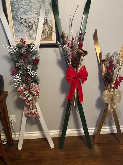 Beautiful Christmas decorative ski ornaments, View more