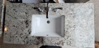 48" (INCH) VANITY WITH GRANITE COUNTERTOP AND CHROME FAUCET 