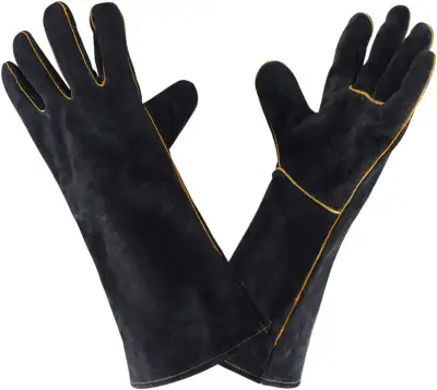 BNWT Leather Forge Welding BBQ Gloves, 932°F Heat/Fire Resistant, View more