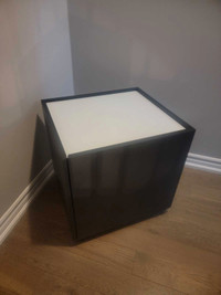 Ikea night stand with 2 drawer and glass top