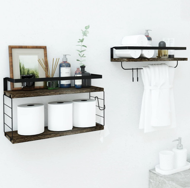 Floating Shelves Wall Mounted, Bathroom Shelves with Towel Bar in Home Décor & Accents in Kitchener / Waterloo
