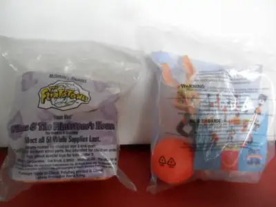 New McD's 1993 Wilma + Flintstone House+ 2021 Space Jam Lola Bunny. Sealed in bags. $5 each bag. Smo...