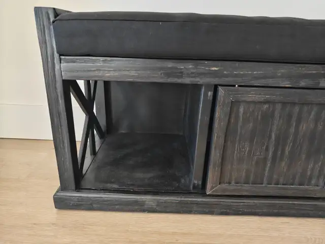 Dark Grey/Black Storage Entry Bench in Other in Bedford - Image 5
