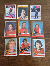 Red Wings, Flyers, hockey cards - lot of 9